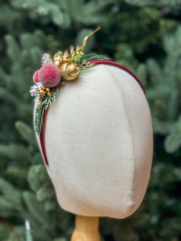 Christmas  Burgundy headband