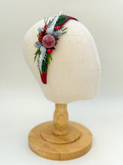 Christmas  Burgundy headband