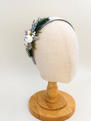 Christmas headband - Silver and White