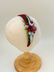 Christmas  Burgundy headband