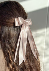 Satin hairclip - Cappuccino