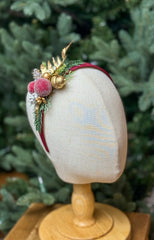 Christmas  Burgundy headband