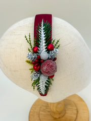 Christmas  Burgundy headband
