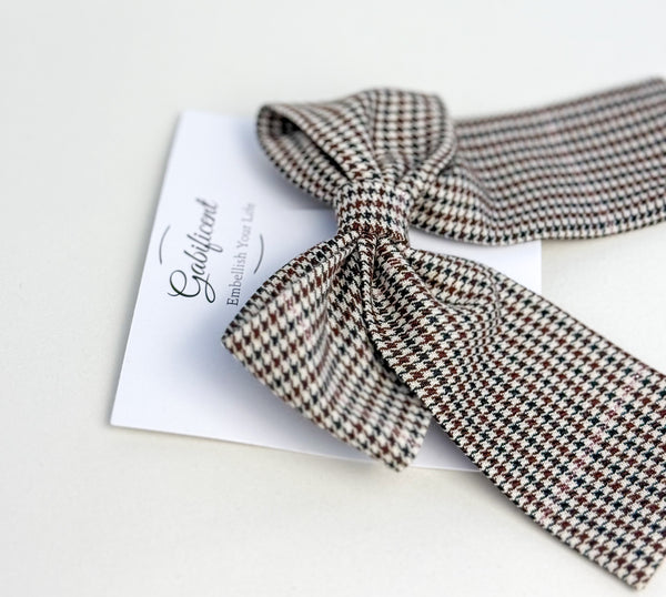 Large hair bow “Brown”