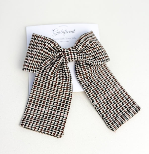 Large hair bow “Brown”