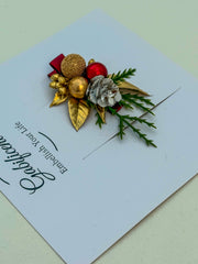 Christmas Hair Clip- Burgundy