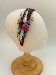 Christmas  Burgundy headband