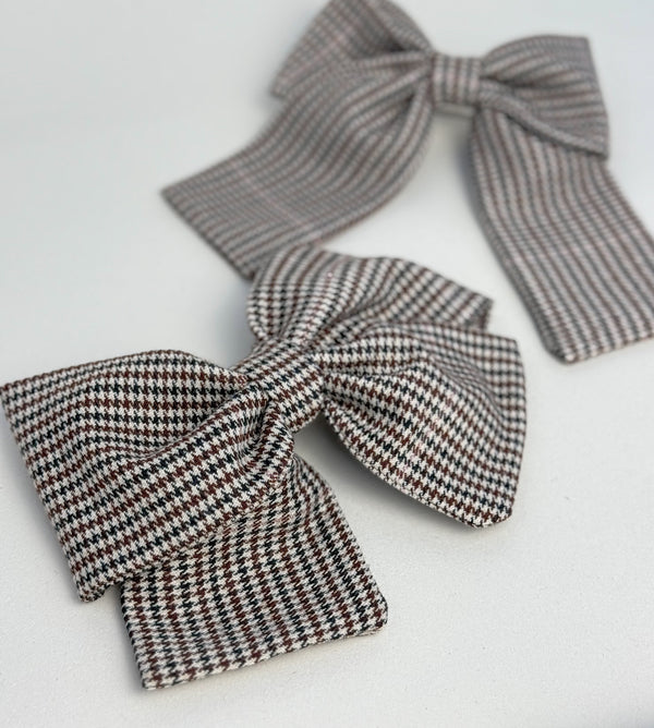 Large hair bow “Brown”