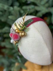 Christmas  Burgundy headband