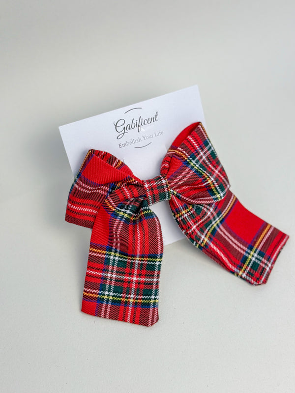 Large hair bow “Red “