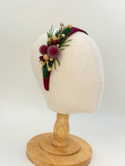 Christmas  Burgundy headband