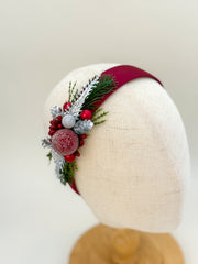 Christmas  Burgundy headband