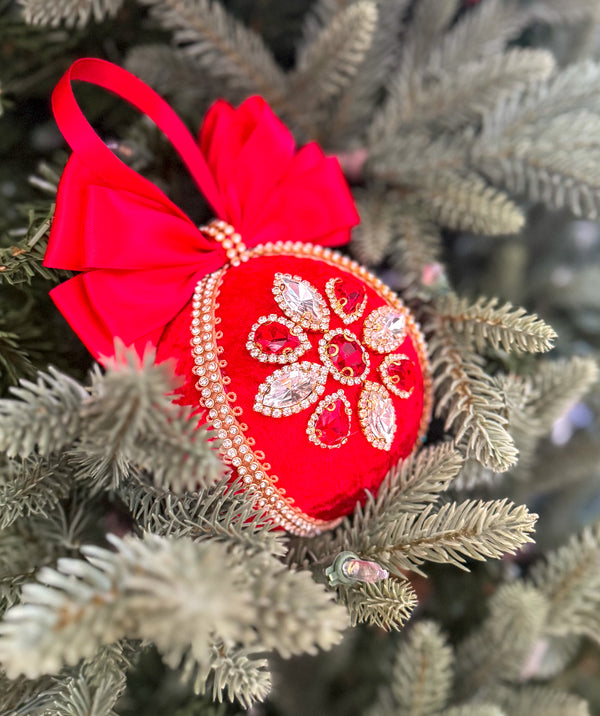 Christmas Bauble Ornament - Red  - One Piece