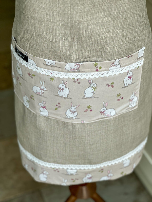 Apron “Grey bunnies” Gabificent