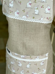 Apron “Grey bunnies” Gabificent