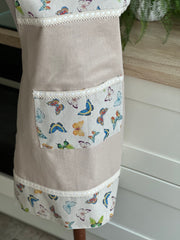 Apron “Grey butterfly” - Gabificent