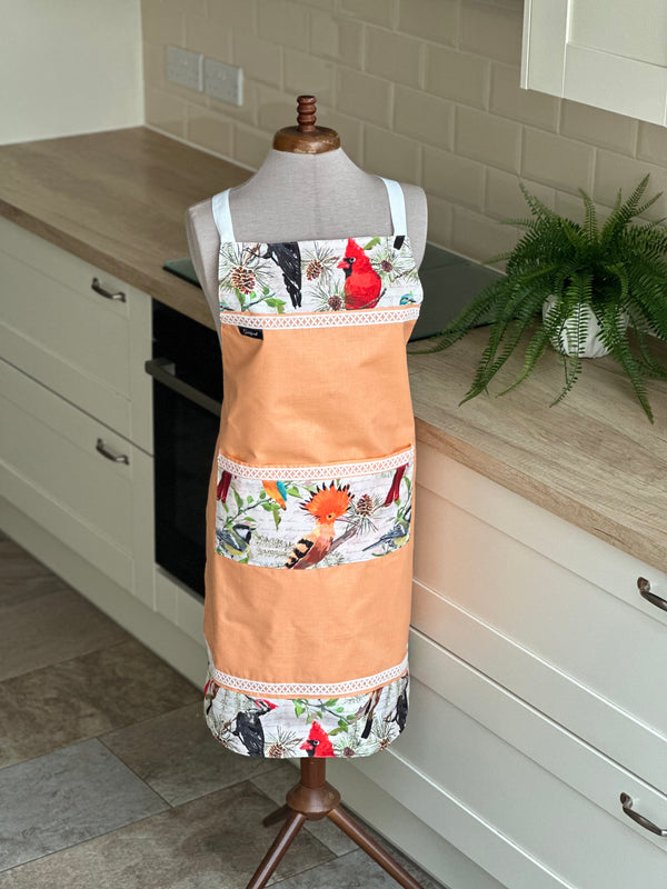 Apron “Peach birds” - Gabificent