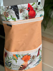 Apron “Peach birds” - Gabificent