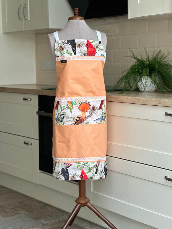 Apron “Peach birds” - Gabificent