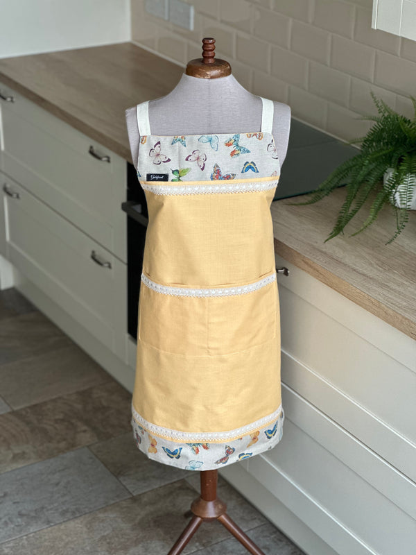 Apron “Peach butterfly “ - Gabificent