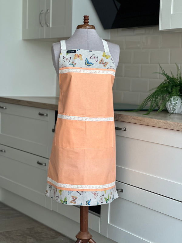 Apron ”Peach butterfly” - Gabificent