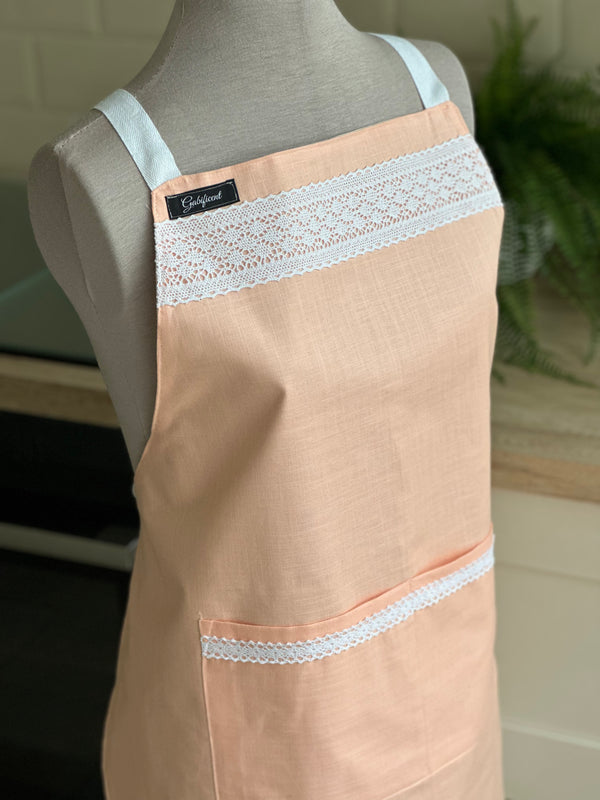 Apron “Peach lace” - Gabificent