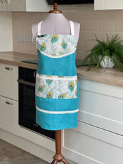 Apron “Turquoise feather” - Gabificent