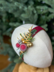 Christmas  Burgundy headband
