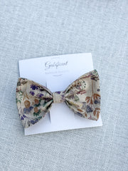 Linen Barrette Bow Hair Clip