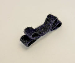 Barrette bow hair clip - Back Velvet Fur Gabificent
