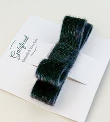 Barrette bow hair clip - Back Velvet Fur Gabificent