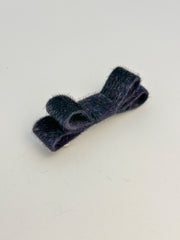 Barrette bow hair clip - Back Velvet Fur Gabificent