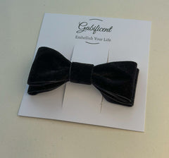 Barrette bow hair clip - Back Velvet Gabificent