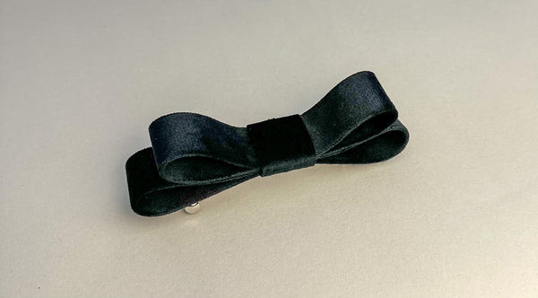 Barrette bow hair clip - Back Velvet Gabificent