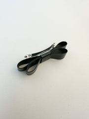 Barrette bow hair clip - Black faux Gabificent