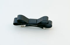 Barrette bow hair clip - Black faux Gabificent