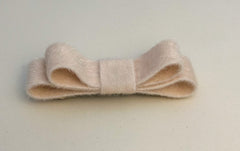 Barrette bow hair clip - Cream Velvet Fur Gabificent