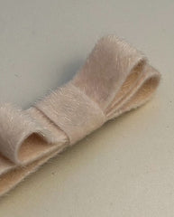 Barrette bow hair clip - Cream Velvet Fur Gabificent