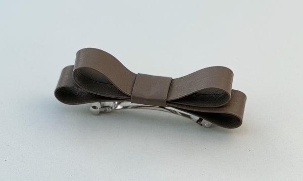 Barrette bow hair clip - Darl Olive Faux Gabificent