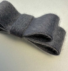 Barrette bow hair clip - Grey Velvet Gabificent