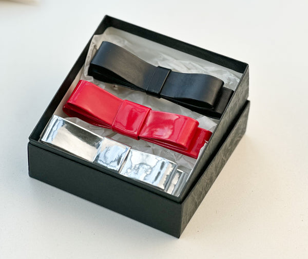 Barrette bow hair clip - set fof 3 Gabificent