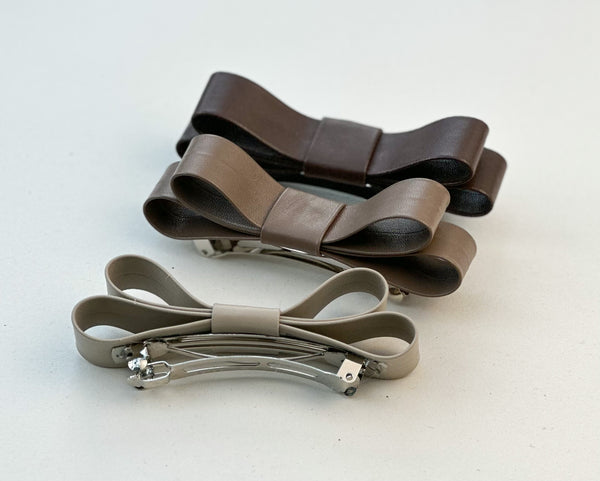 Barrette bow hair clip - set for 3 Gabificent