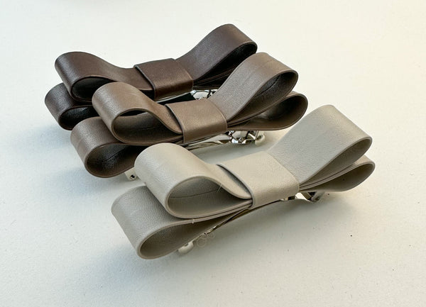 Barrette bow hair clip - set for 3 Gabificent