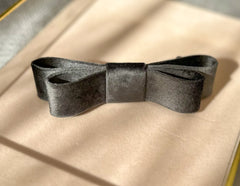Barrette hair clip - Grey velvet Gabificent