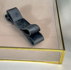 Barrette hair clip - Grey velvet Gabificent