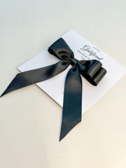 Black hair bow - Satin Gabificent