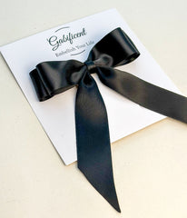 Black hair bow - Satin Gabificent