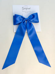 Blue hair bow - Satin Gabificent