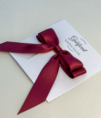 Burgundy hair bow - Satin Gabificent