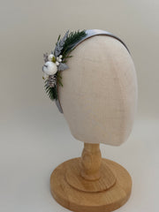 Christmas headband - Silver and White